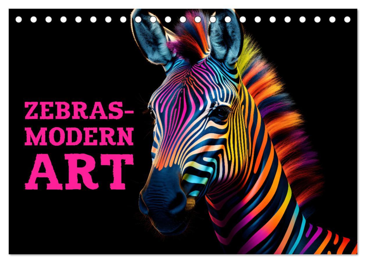 Cover: 9783457146194 | ZEBRAS - Modern Art (Tischkalender 2025 DIN A5 quer), CALVENDO...