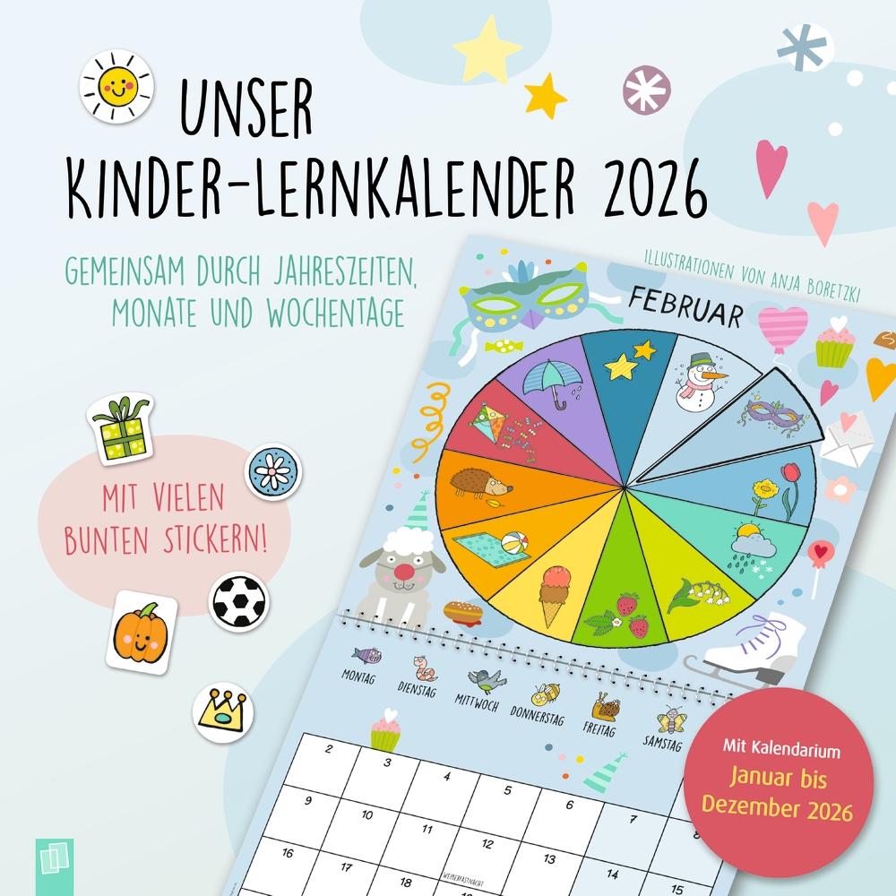 Cover: 9783834668554 | Unser Kinder-Lernkalender 2026 | Anja Boretzki | Kalender | 12 S.