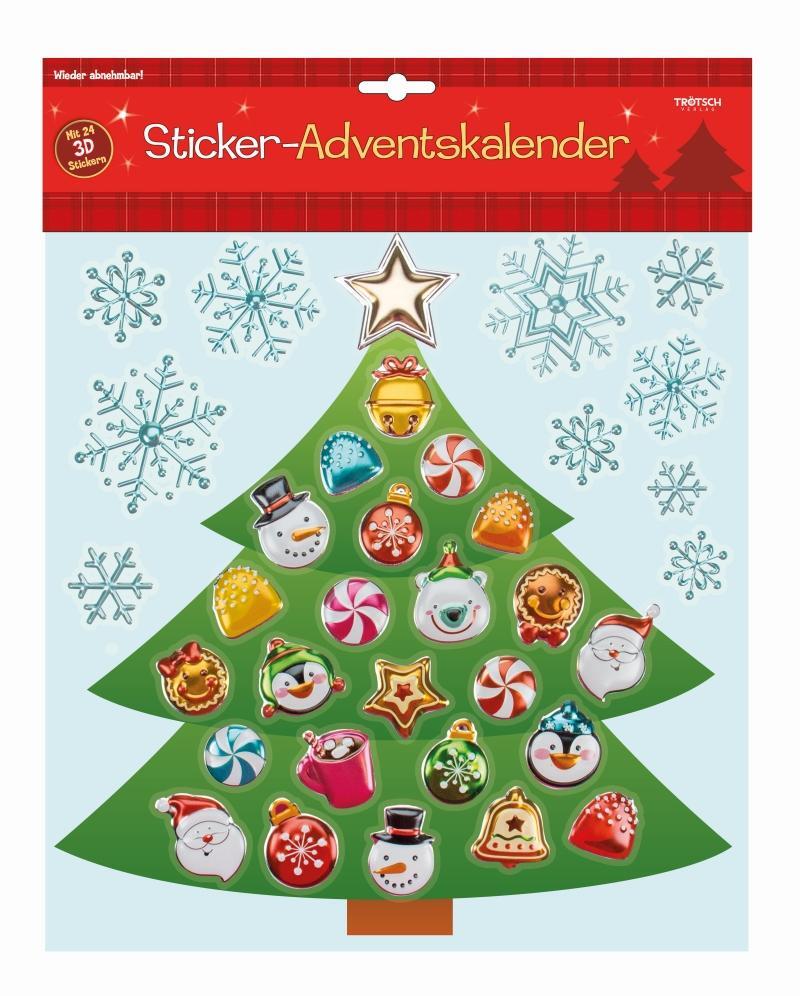 Bild: 4260500162813 | Sticker-Adventskalender | Metallic-Look, VE: 6 | Kalender | Deutsch