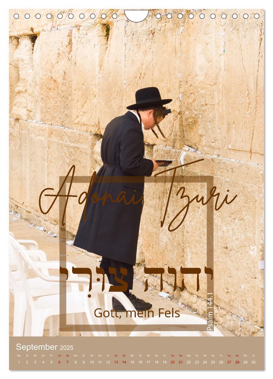 Bild: 9783435900565 | Israel und hebräische Namen Gottes (Wandkalender 2025 DIN A4 hoch),...