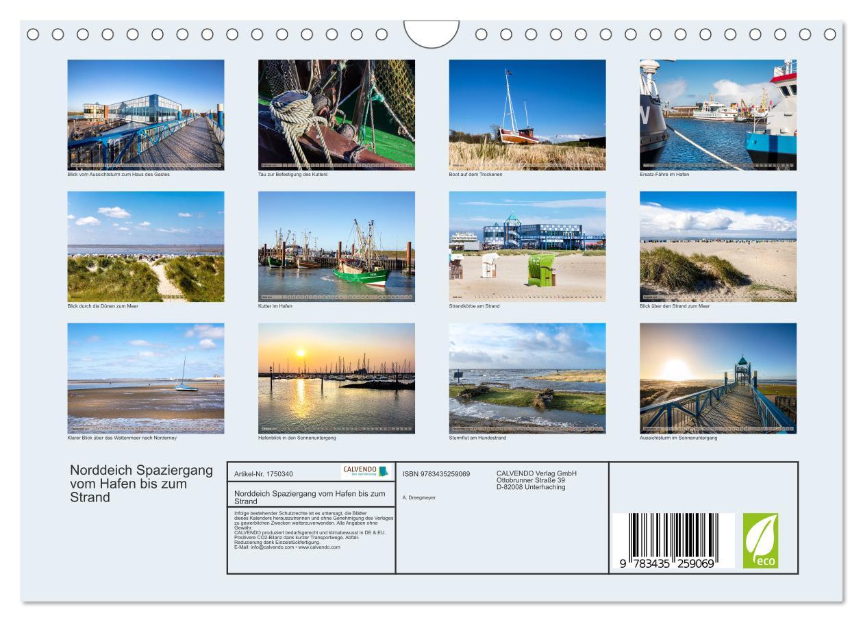 Bild: 9783435259069 | Norddeich Spaziergang vom Hafen bis zum Strand (Wandkalender 2025...