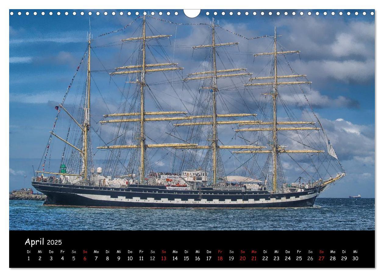 Bild: 9783435766505 | Windjammer vor Warnemünde (Wandkalender 2025 DIN A3 quer), CALVENDO...