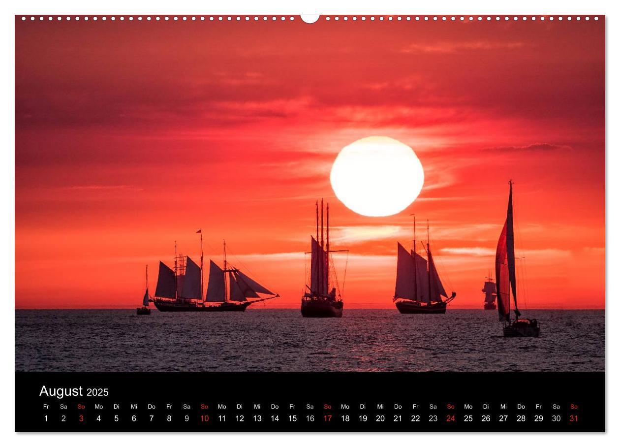 Bild: 9783435581092 | Windjammer auf der Ostsee im Abendlicht (Wandkalender 2025 DIN A2...