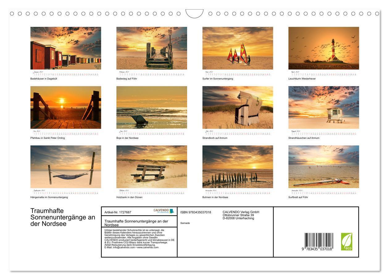 Bild: 9783435037018 | Traumhafte Sonnenuntergänge an der Nordsee (Wandkalender 2025 DIN...