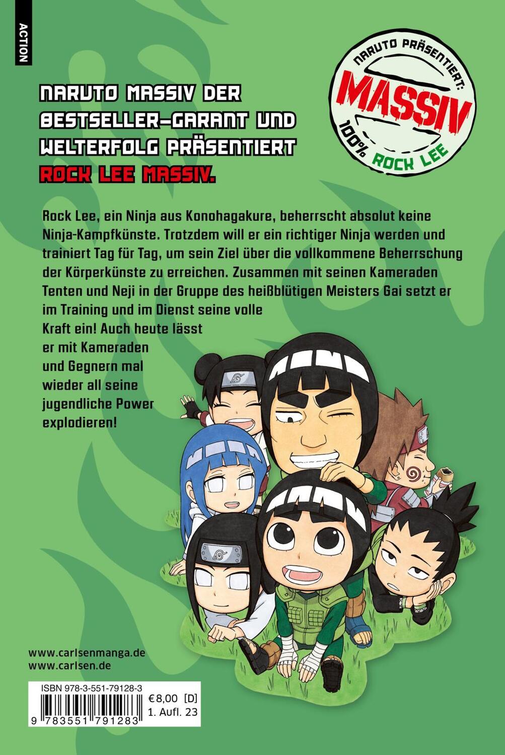 Rückseite: 9783551791283 | Rock Lee Massiv 1 | Masashi Kishimoto (u. a.) | Taschenbuch | 336 S.