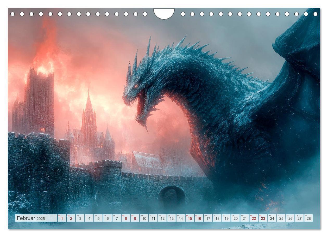 Bild: 9783457181447 | MÄCHTIGE DRACHEN Mystische Wesen (Wandkalender 2025 DIN A4 quer),...