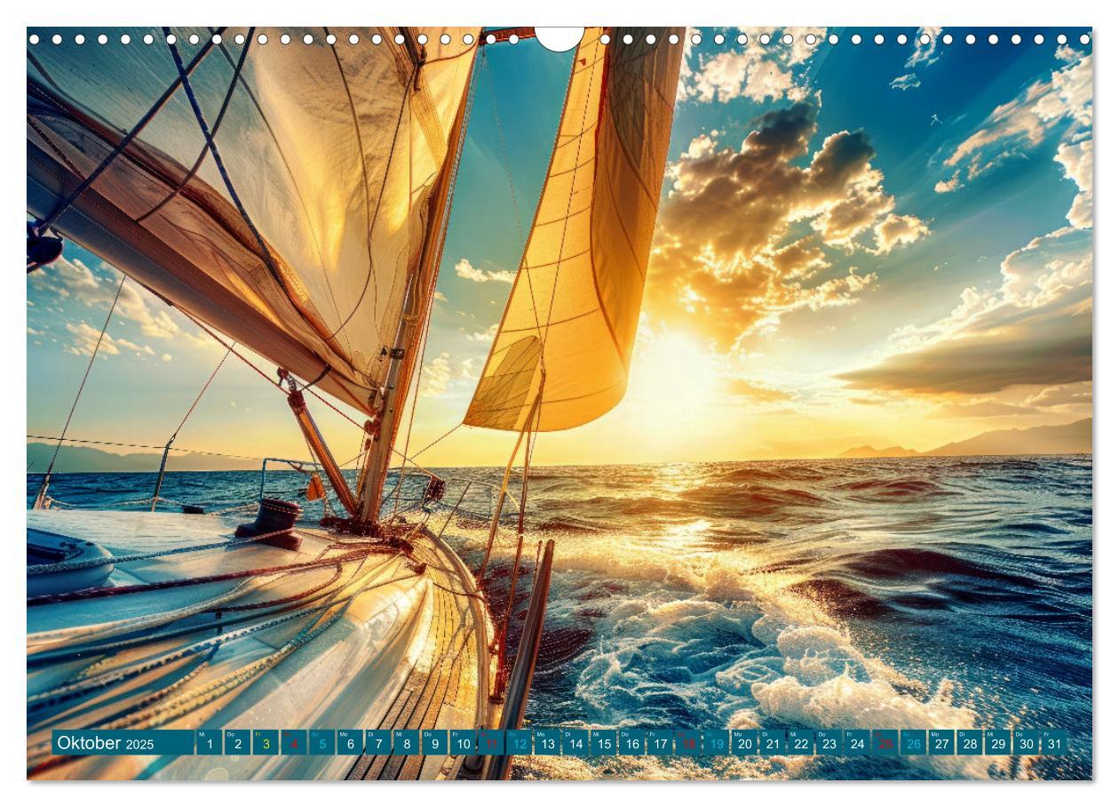 Bild: 9783435697731 | Mit dem Wind um die Welt - segeln (Wandkalender 2025 DIN A3 quer),...