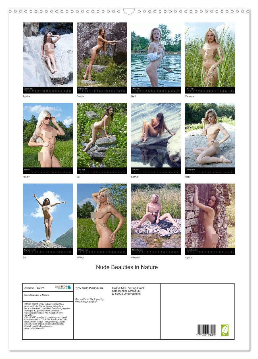 Bild: 9783457068496 | Nude Beauties in Nature (Wandkalender 2025 DIN A2 hoch), CALVENDO...