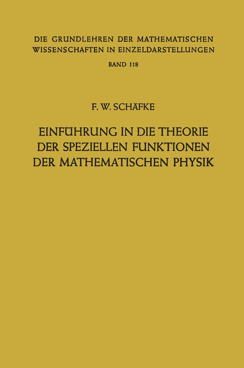 Cover: 9783642948688 | Einführung in die Theorie der Speziellen Funktionen der...