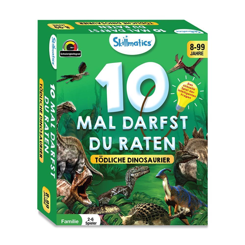 Cover: 8904279502741 | Tödliche Dinosaurier - 10 Mal darfst du raten | 30min, Für 2-6 Spieler