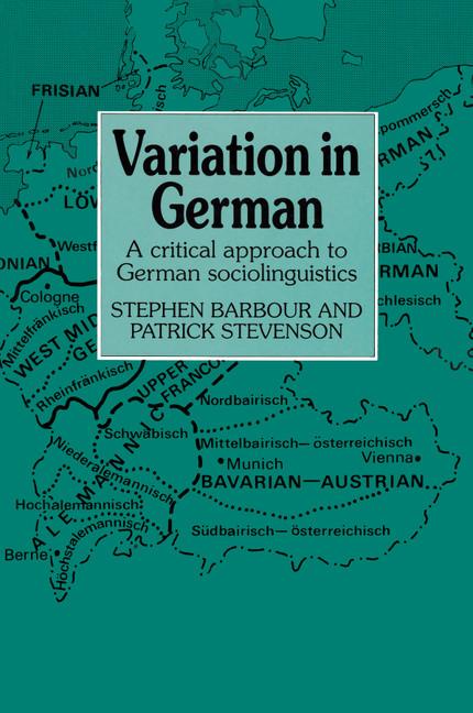 Cover: 9780521357043 | Variation in German | A Critical Approach to German Sociolinguistics