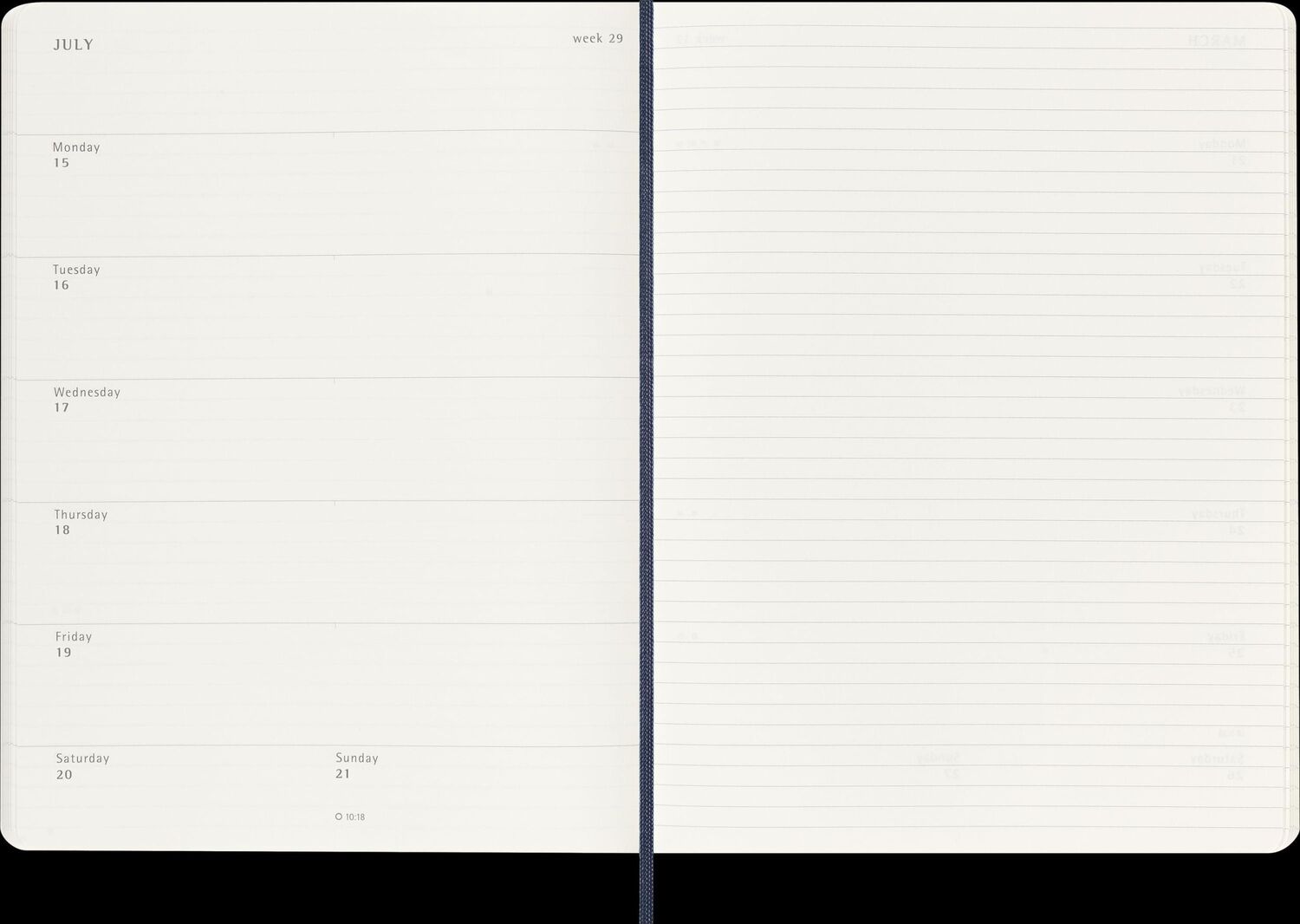 Bild: 8056999270414 | Moleskine 12 Monate Wochen Notizkalender 2025, XL, 1 Wo = 1 Seite,...