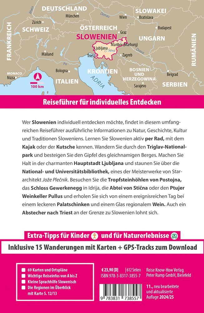 Rückseite: 9783831738557 | Reise Know-How Reiseführer Slowenien | Mit 15 Wanderungen | Buch