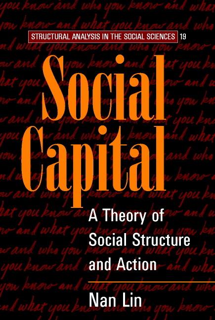 Cover: 9780521521673 | Social Capital | A Theory of Social Structure and Action | Nan Lin