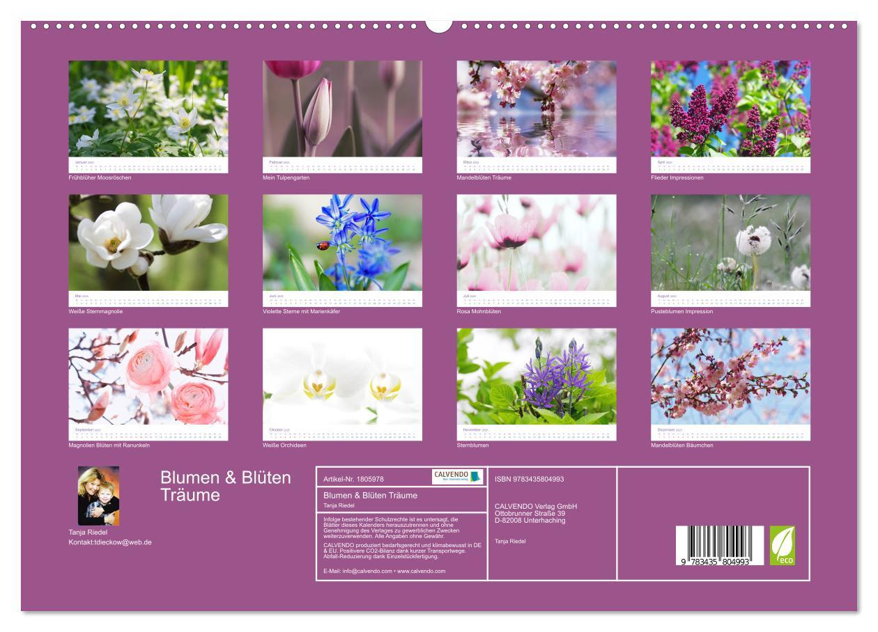 Bild: 9783435804993 | Blumen &amp; Blüten Träume (hochwertiger Premium Wandkalender 2025 DIN...