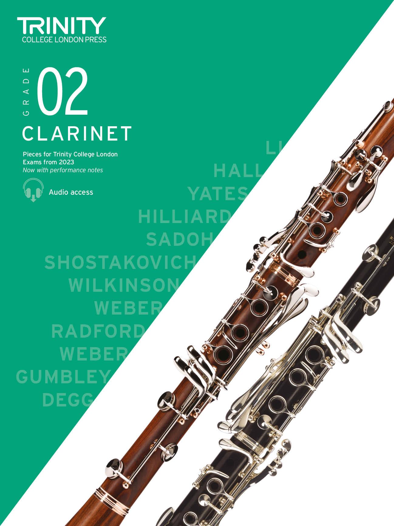 Cover: 9780857369703 | Trinity College London Clarinet Exam Pieces from 2023: Grade 2 | 2022