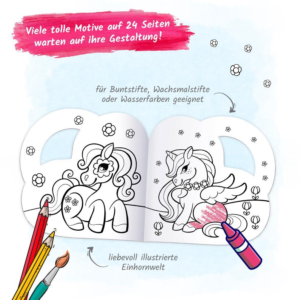 Bild: 9783988020727 | Trötsch Malbuch Stickermalbuch Einhorn Malspaß | Trötsch Verlag | 2023