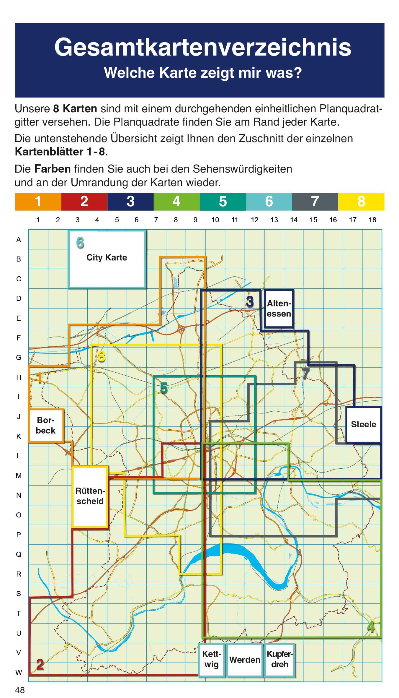 Bild: 9783896415967 | Essen  Kartenset, KVplan, Radkarte/Wanderkarte/Stadtplan, 1:20.000...