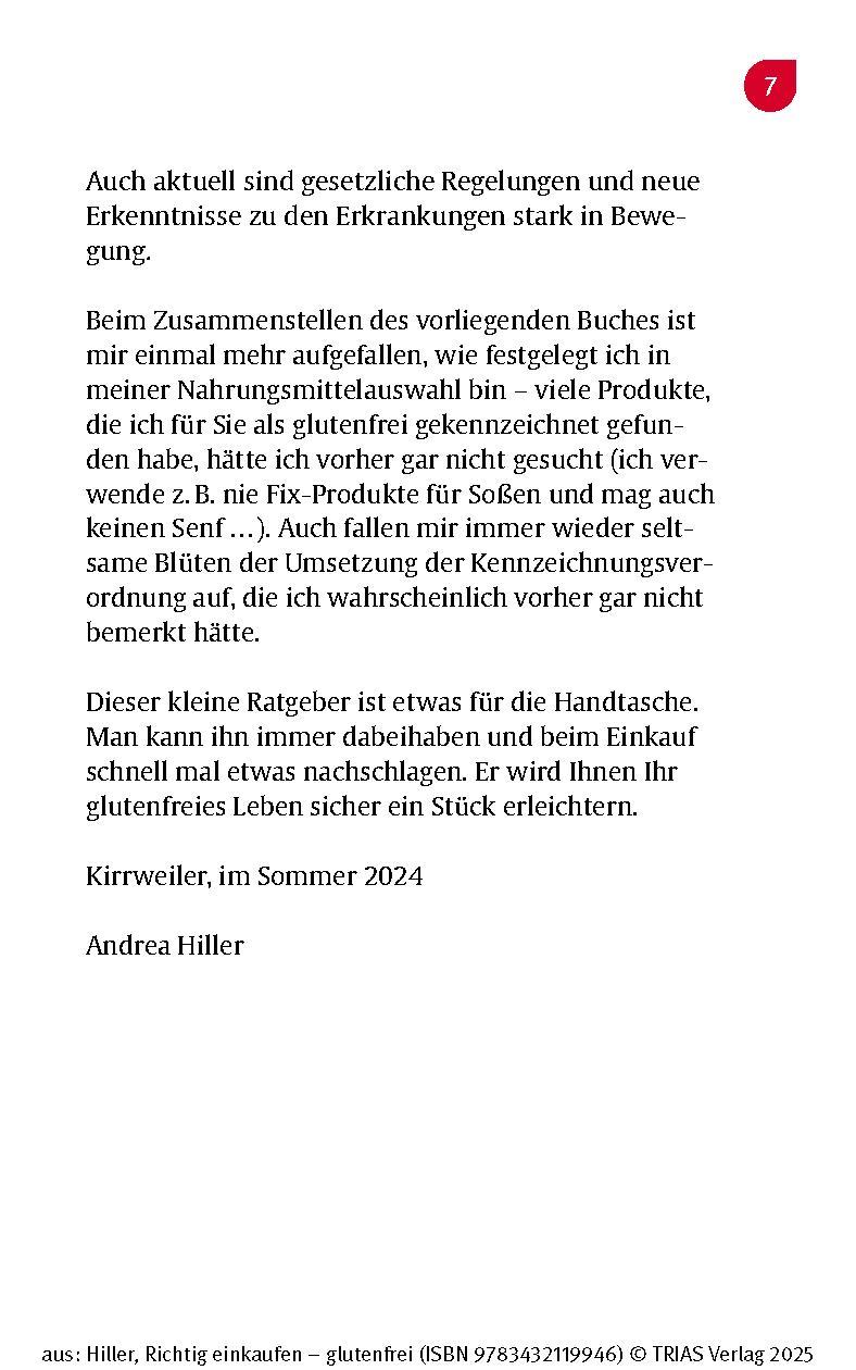 Bild: 9783432119939 | Richtig einkaufen glutenfrei | Andrea Hiller | Taschenbuch | 112 S.