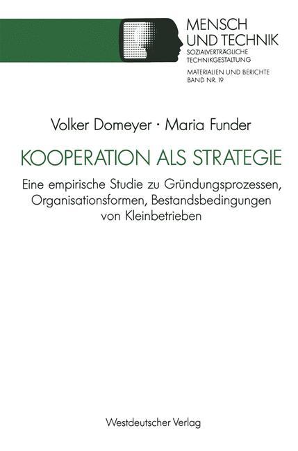 Cover: 9783531122519 | Kooperation als Strategie | Maria Funder | Taschenbuch | Paperback