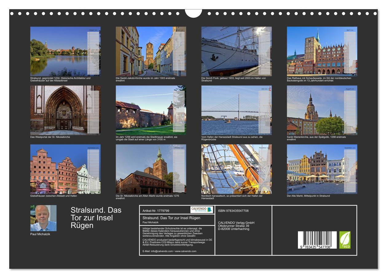 Bild: 9783435547708 | Stralsund. Das Tor zur Insel Rügen (Wandkalender 2025 DIN A3 quer),...