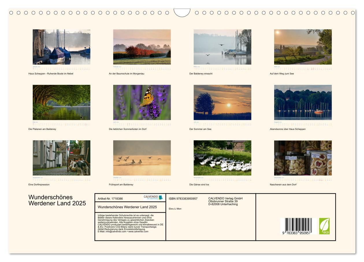 Bild: 9783383950957 | Wunderschönes Werdener Land 2025 (Wandkalender 2025 DIN A3 quer),...