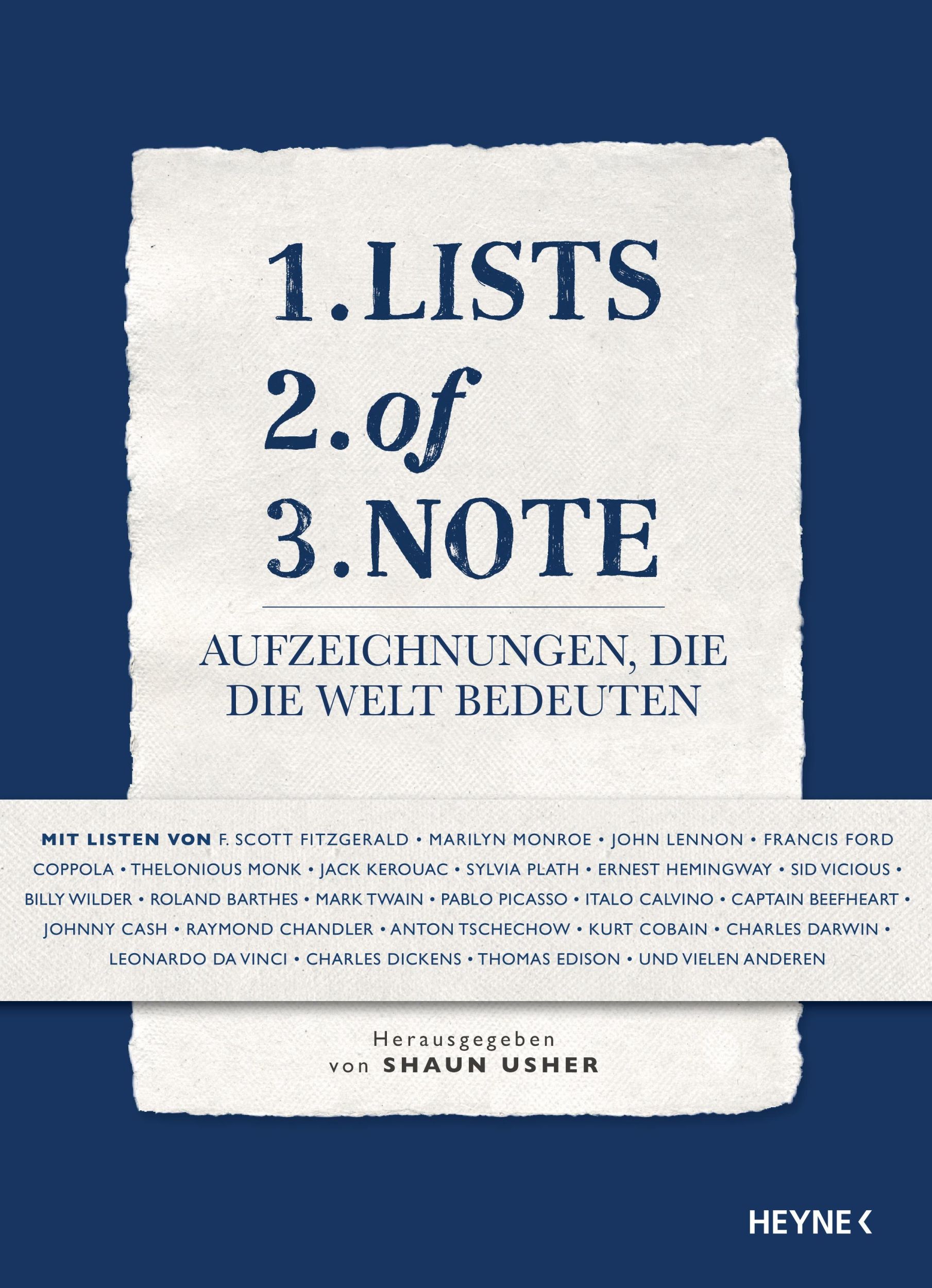 Cover: 9783453270008 | Lists of Note | Aufzeichnungen, die die Welt bedeuten | Shaun Usher