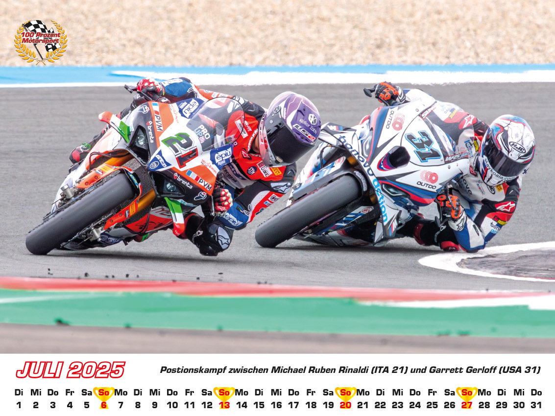 Bild: 9783948794699 | Superbike WM Kalender 2025 | Frank Pommer | Kalender | Deutsch | 2025