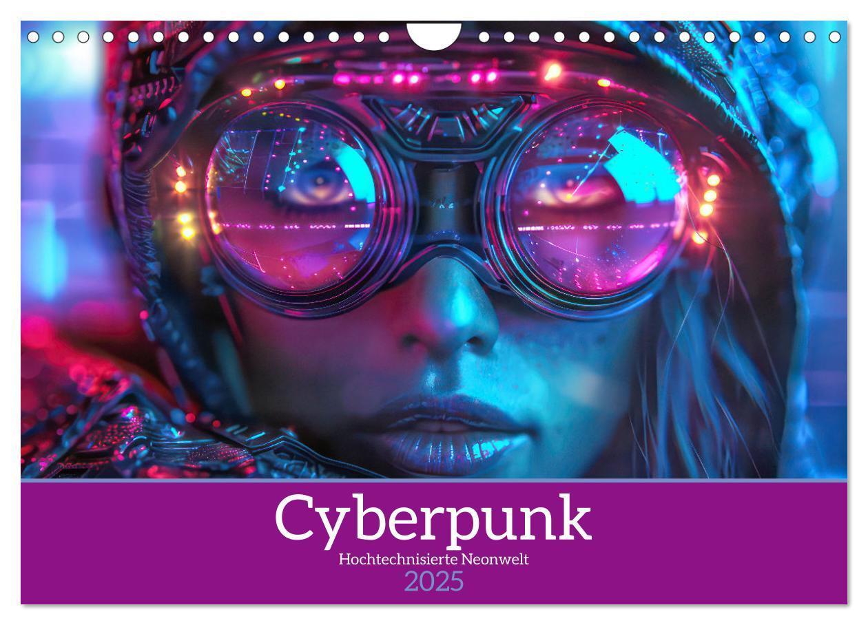 Cover: 9783435819461 | Cyberpunk - Hochtechnisierte Neonwelt (Wandkalender 2025 DIN A4...