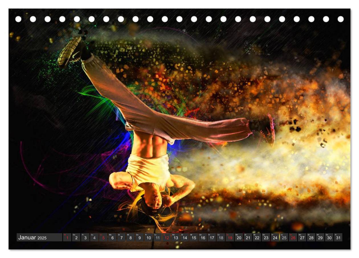 Bild: 9783435606665 | Break Dance (Tischkalender 2025 DIN A5 quer), CALVENDO Monatskalender