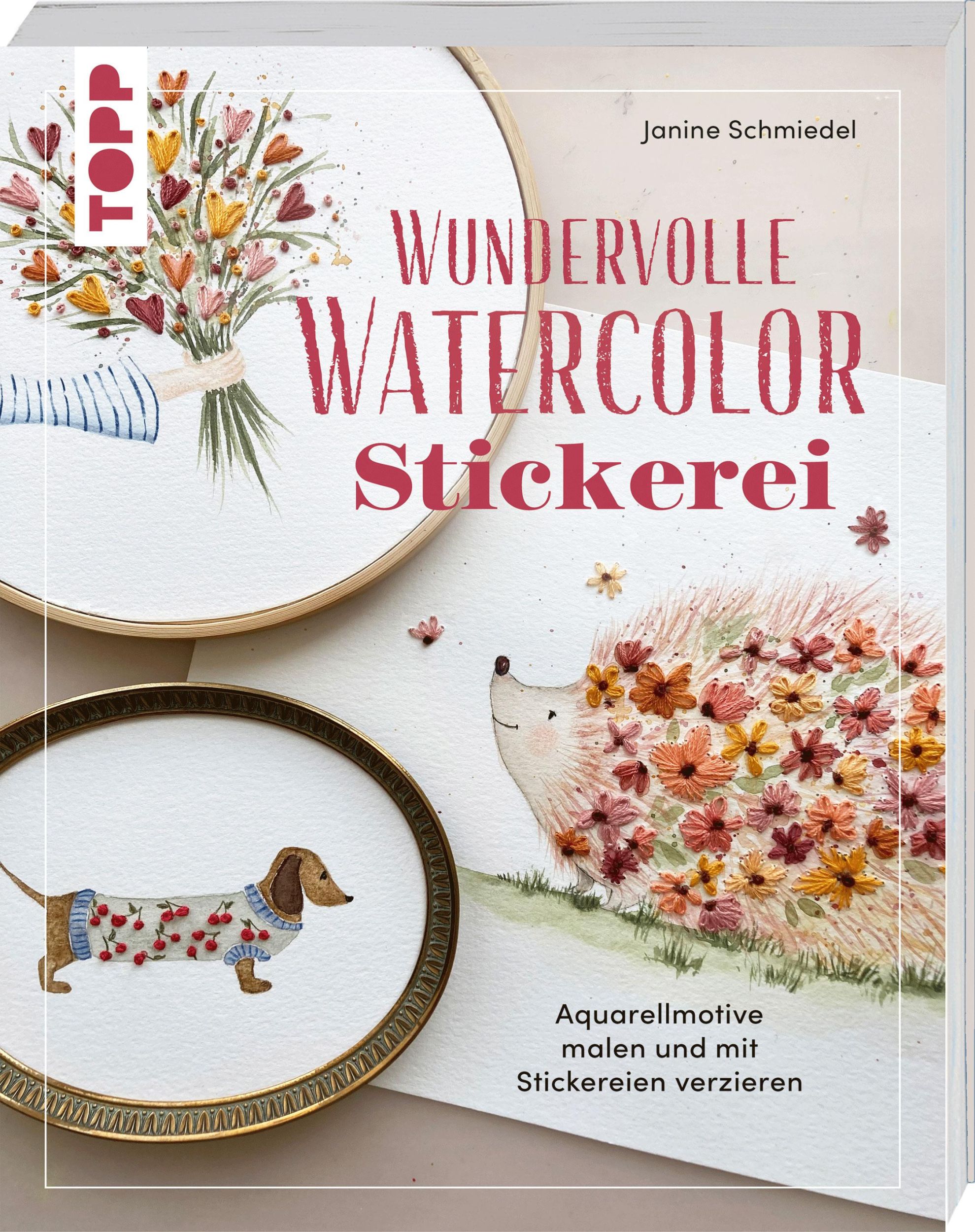 Cover: 9783735881953 | Wundervolle Watercolor Stickerei | Janine Schmiedel | Taschenbuch