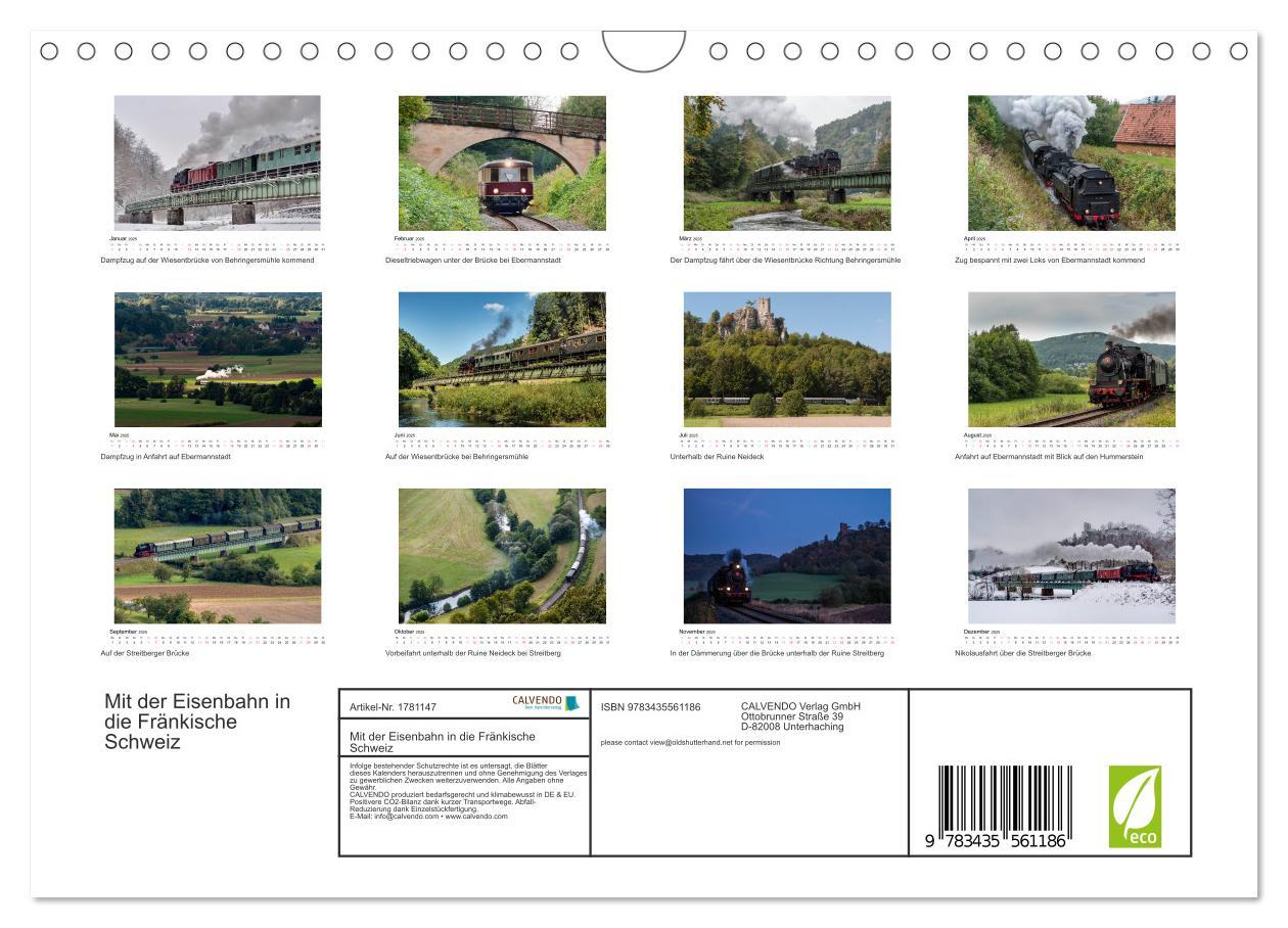 Bild: 9783435561186 | Mit der Eisenbahn in die Fränkische Schweiz (Wandkalender 2025 DIN...