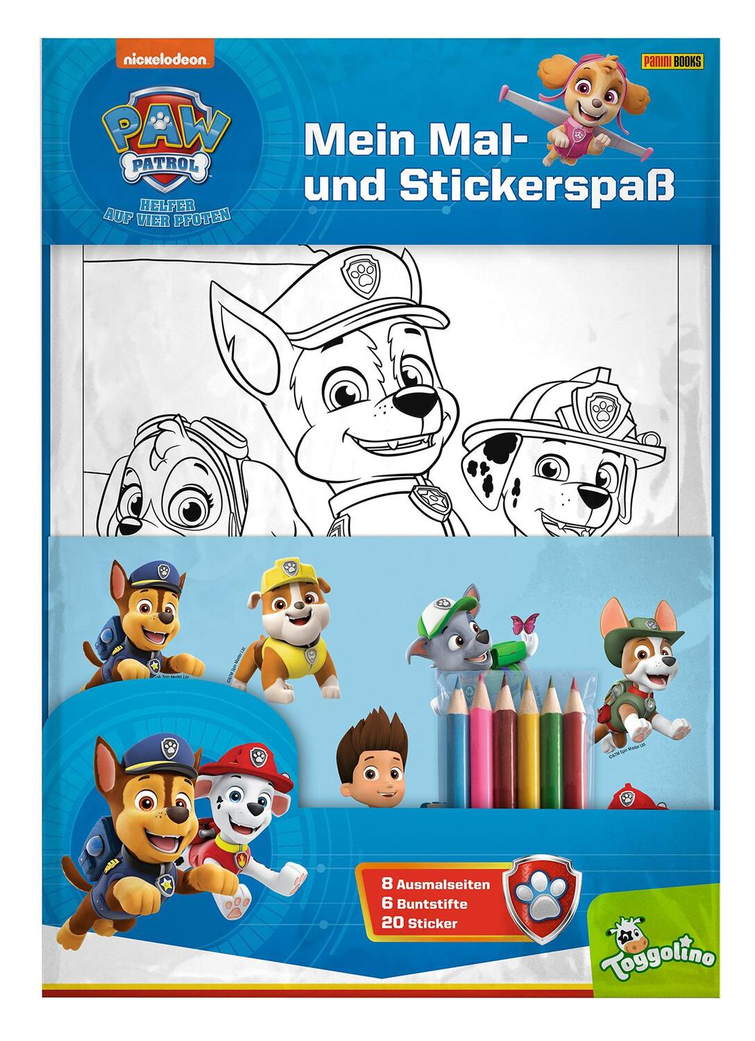 Cover: 9783833242823 | PAW Patrol: Mein Mal- und Stickerspaß | Panini | Taschenbuch | 8 S.