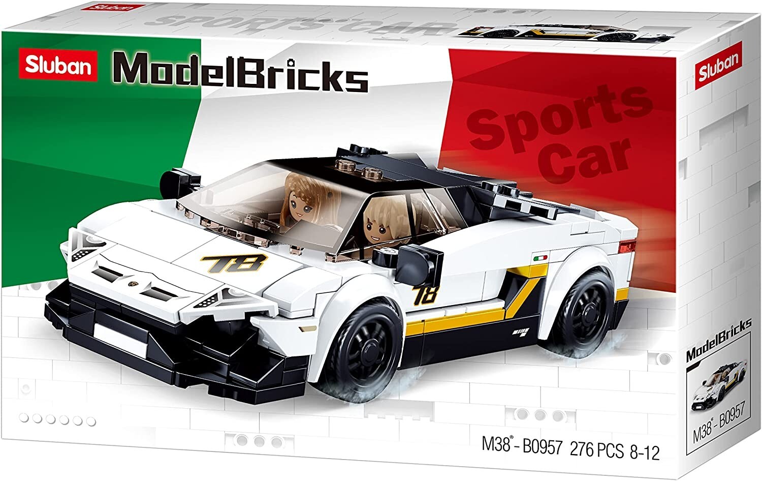 Cover: 6938242958176 | Sluban M38-B0957 - Model Bricks, SportsCar, Italienischer...