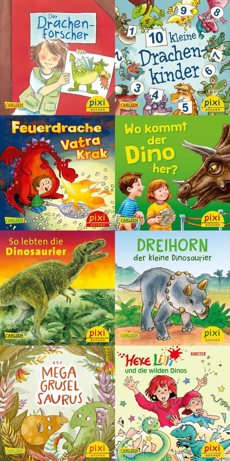 Cover: 9783551044921 | Pixi-8er-Set 279: Dinos und Drachen bei Pixi (8x1 Exemplar) | diverse