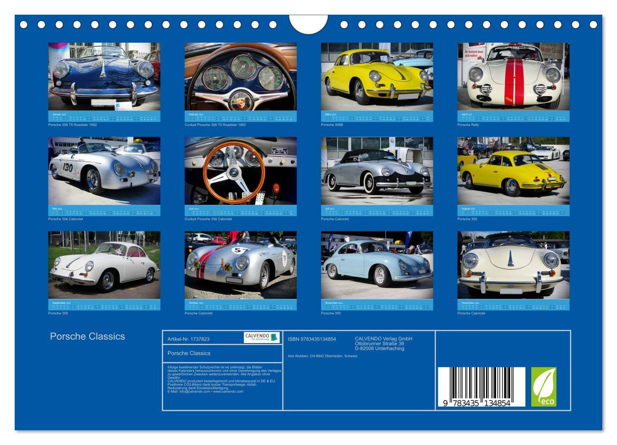 Bild: 9783435134854 | Porsche Classics (Wandkalender 2025 DIN A4 quer), CALVENDO...