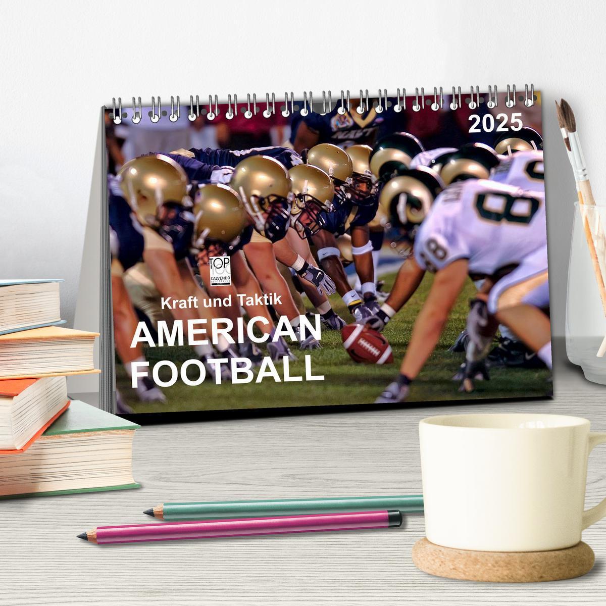 Bild: 9783435595679 | Kraft und Taktik - American Football (Tischkalender 2025 DIN A5...