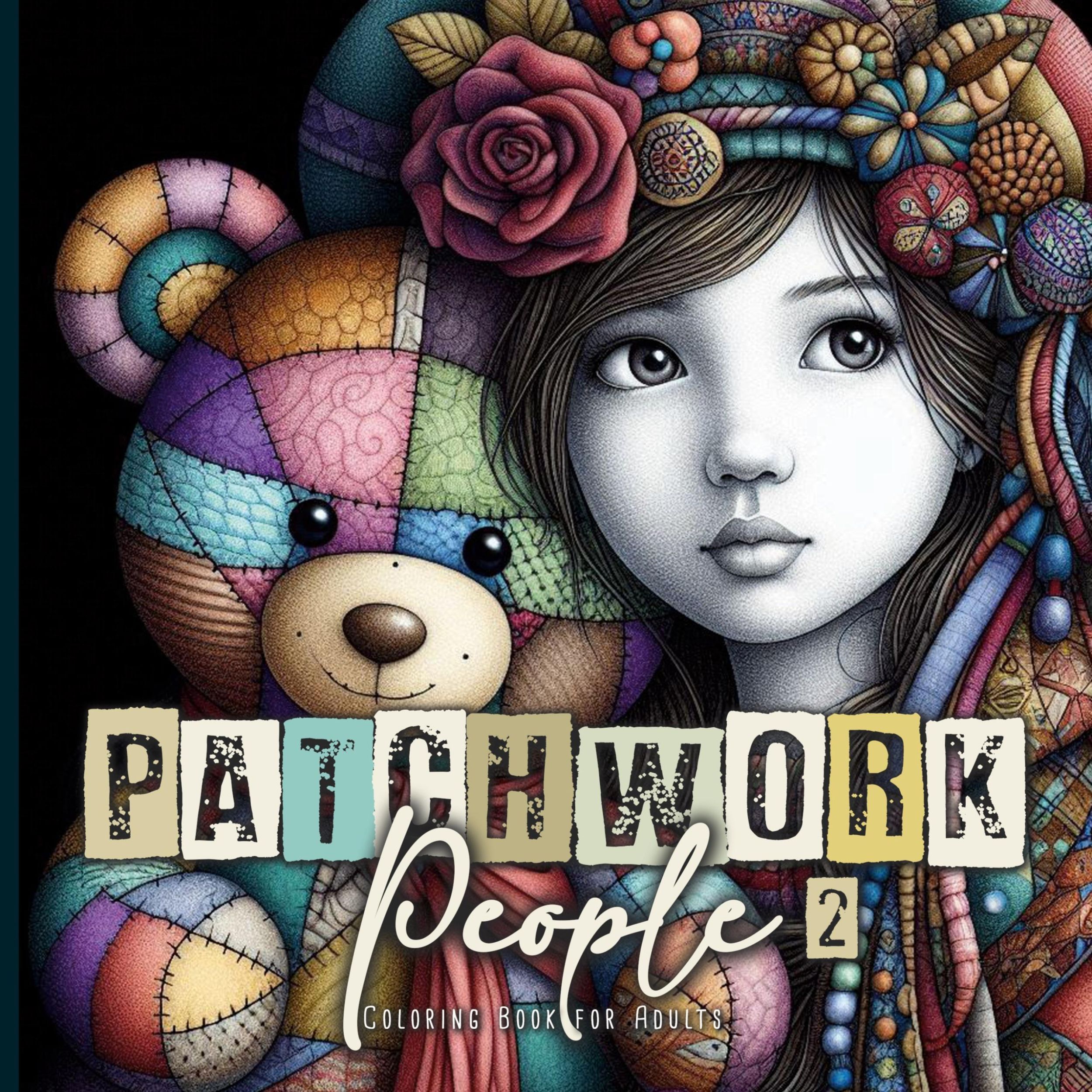 Cover: 9781965017647 | Patchwork People Coloring Book for Adults 2 | Monsoon Publishing