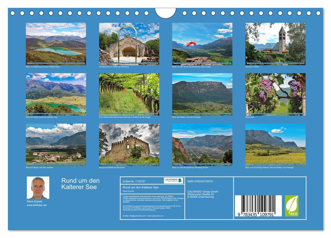 Bild: 9783435109791 | Rund um den Kalterer See (Wandkalender 2025 DIN A4 quer), CALVENDO...