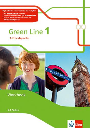 Cover: 9783128130156 | Green Line 1. Ausgabe 2. Fremdsprache ab 2018. Workbook mit Audios...