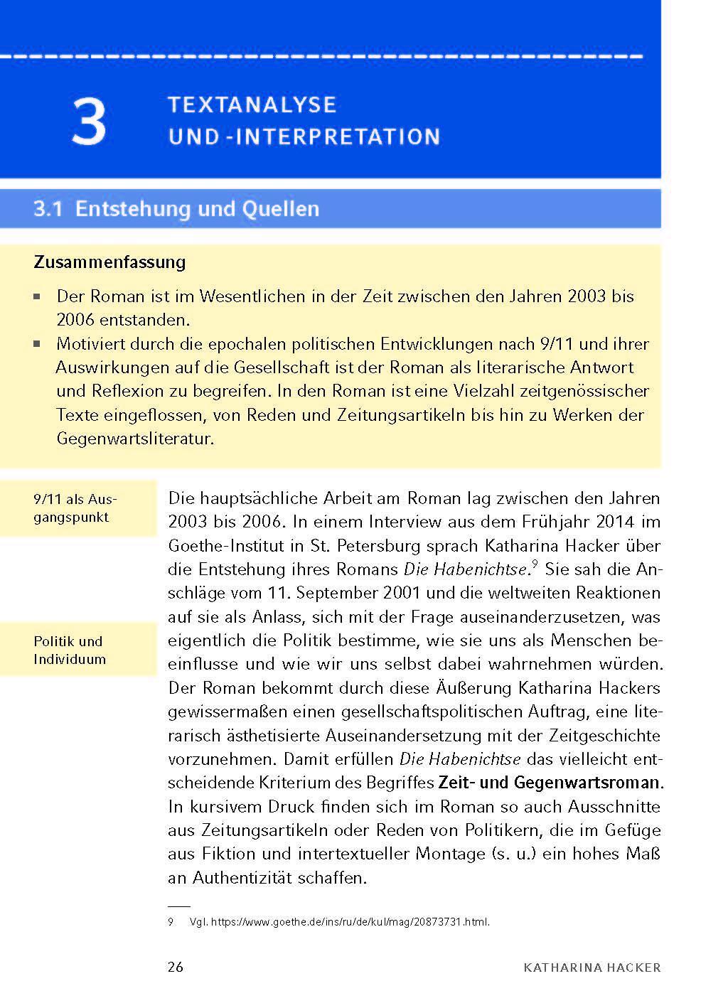 Bild: 9783804420649 | Die Habenichtse - Textanalyse und Interpretation | Katharina Hacker