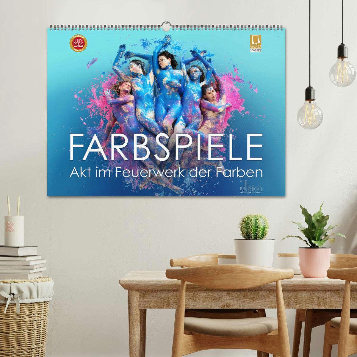 Bild: 9783435266531 | FARBSPIELE - Akt im Feuerwerk der Farben (Wandkalender 2025 DIN A2...