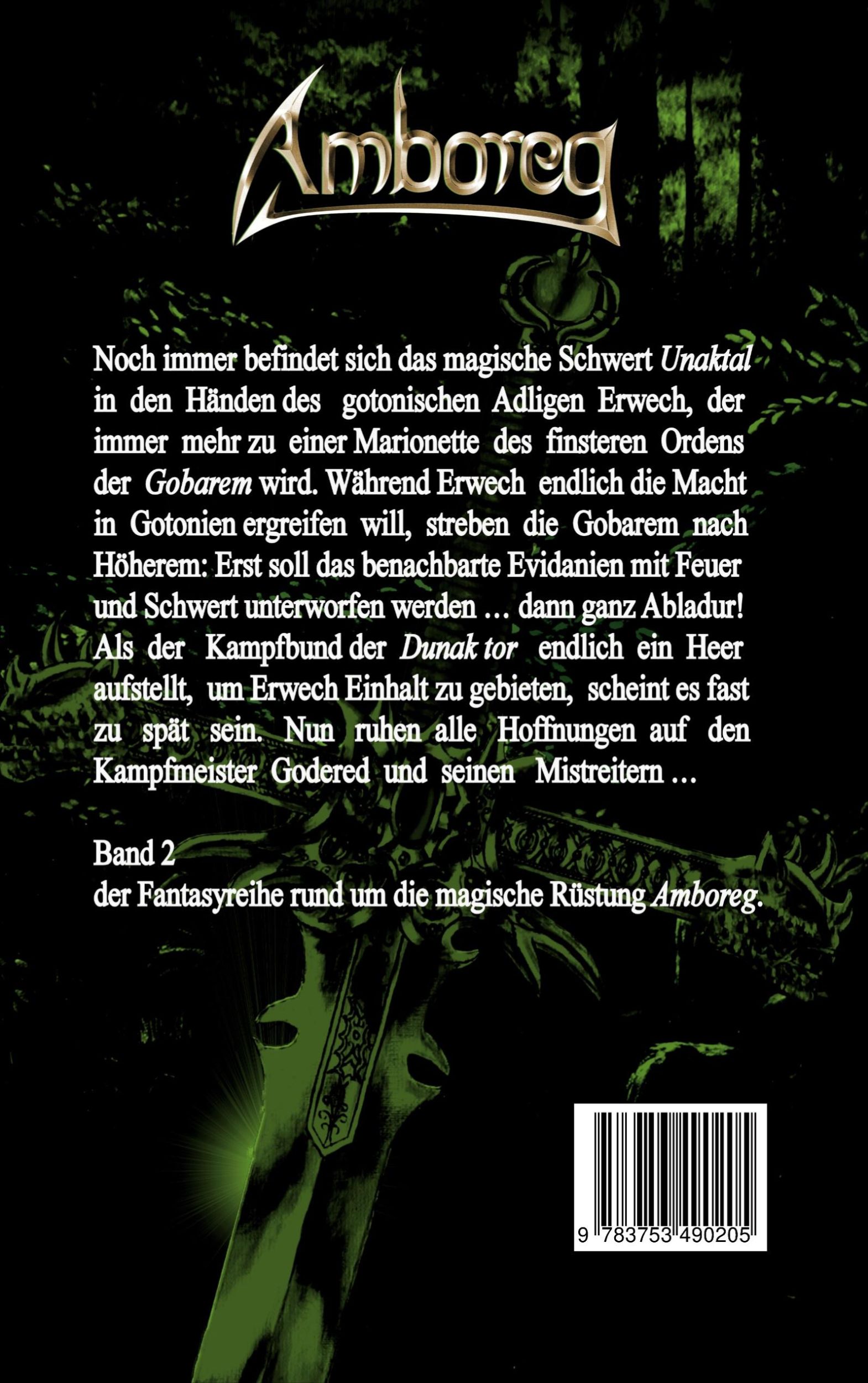 Rückseite: 9783753490205 | Amboreg - Die magische Rüstung | Schwert und Blut | Iris Hennemann