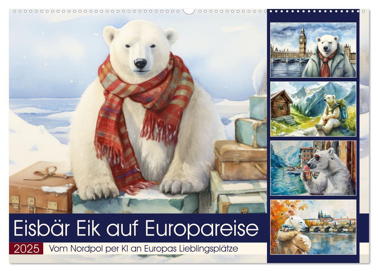 Cover: 9783383781964 | Eisbär Eik auf Europareise (Wandkalender 2025 DIN A2 quer),...