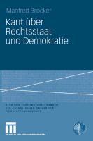 Cover: 9783531149677 | Kant über Rechtsstaat und Demokratie | Manfred Brocker | Taschenbuch