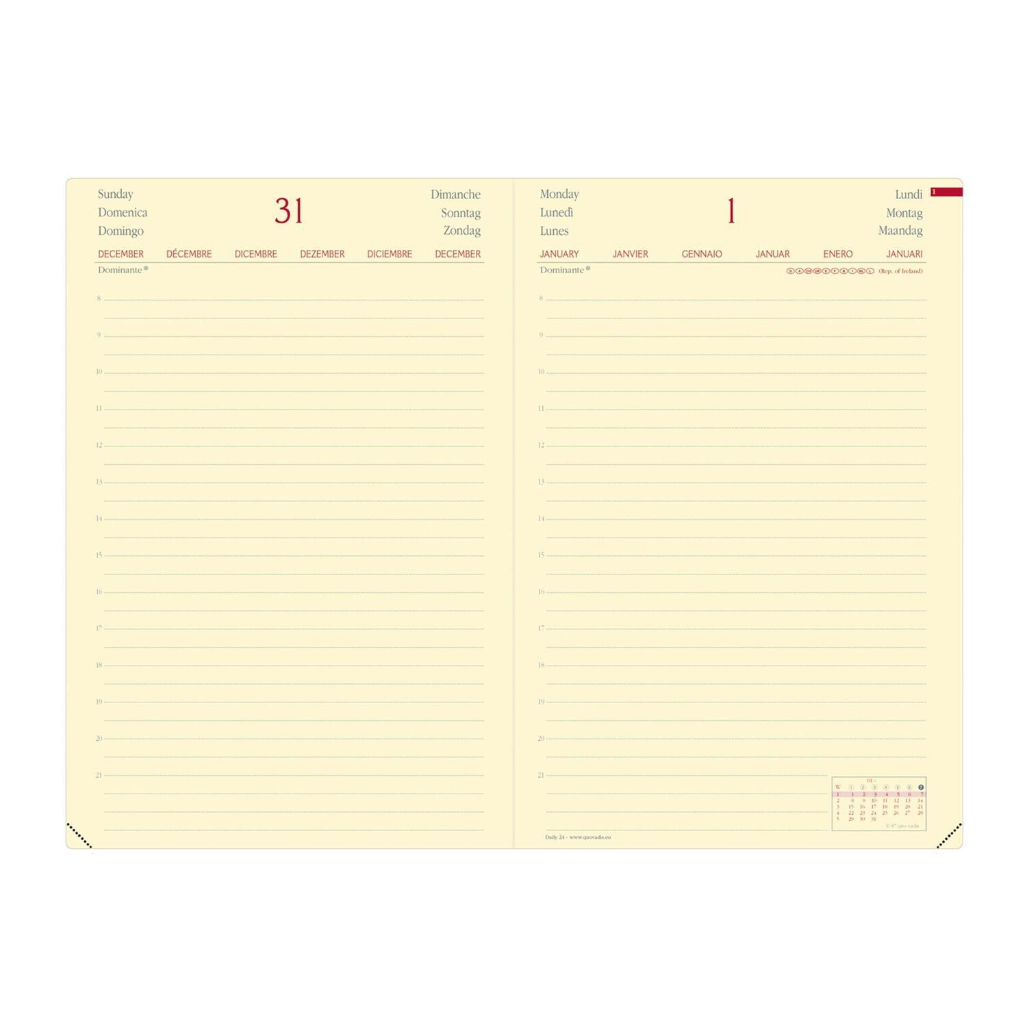 Bild: 3371010486984 | DAILY 24 VZ Silk Marine 2025 | Kalender im Schreibtischformat | Vadis