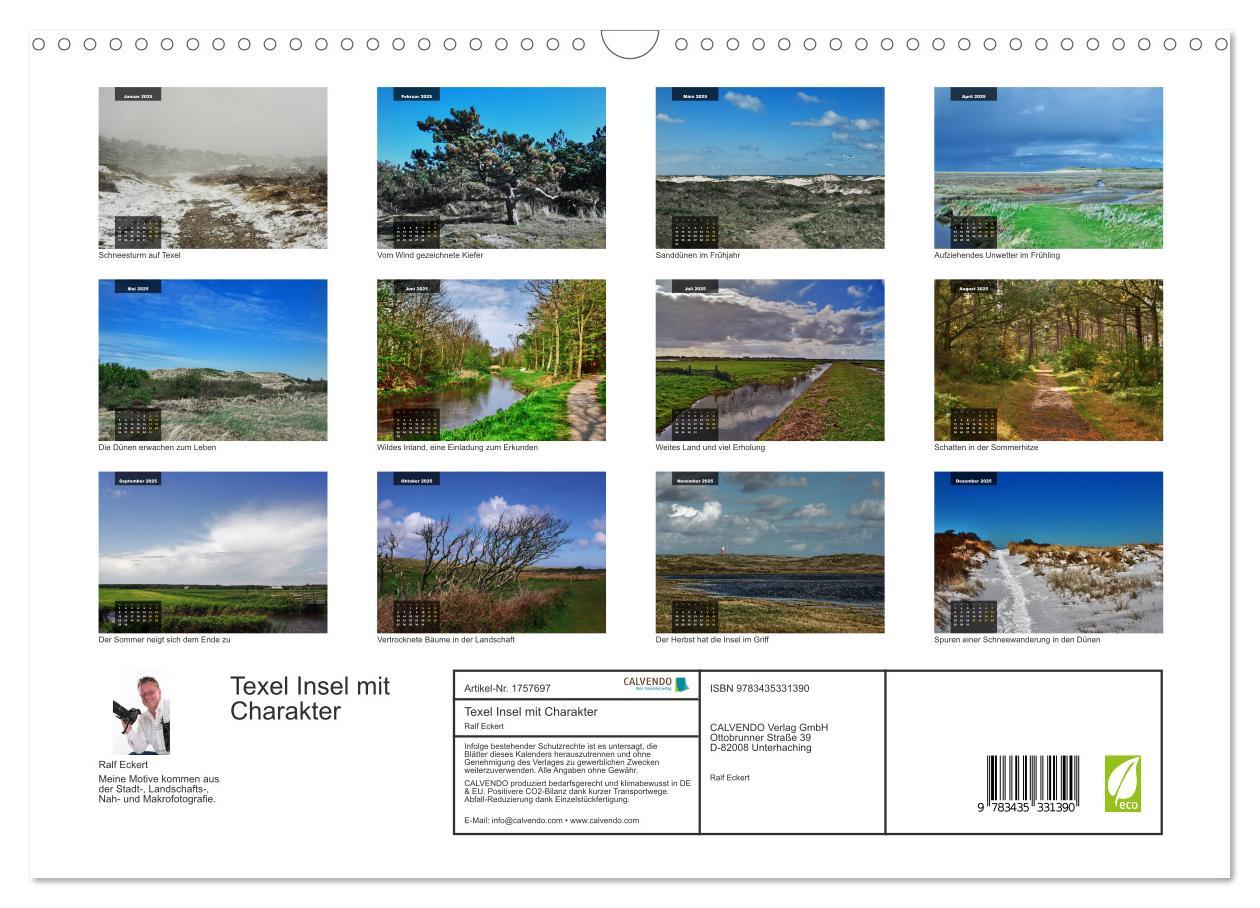 Bild: 9783435331390 | Texel Insel mit Charakter (Wandkalender 2025 DIN A3 quer), CALVENDO...