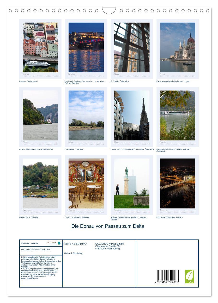 Bild: 9783457019771 | Die Donau von Passau zum Delta (Wandkalender 2025 DIN A3 hoch),...