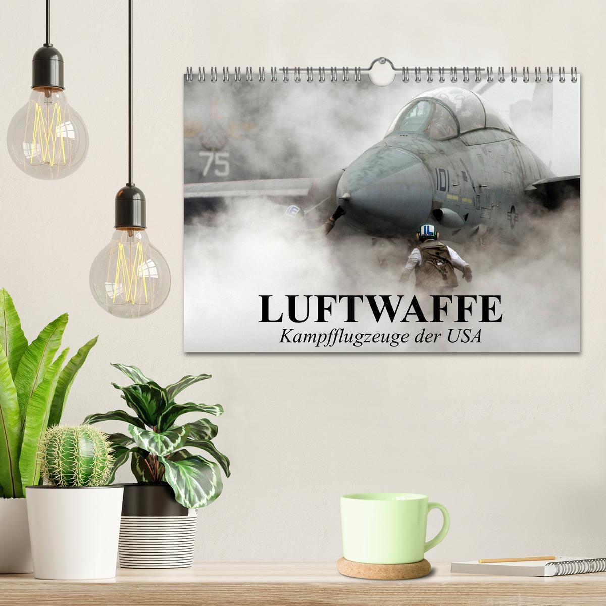 Bild: 9783435619085 | Luftwaffe. Kampfflugzeuge der USA (Wandkalender 2025 DIN A4 quer),...