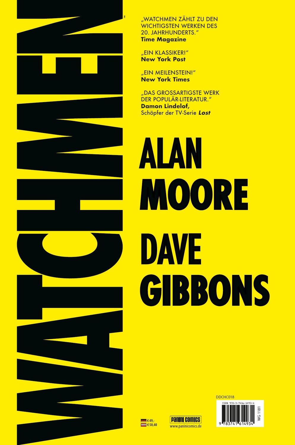 Rückseite: 9783741614934 | Watchmen Deluxe | Alan Moore (u. a.) | Buch | 468 S. | Deutsch | 2019